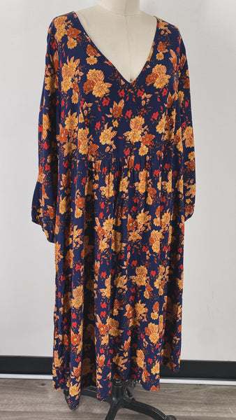 Bloomchic Navy Print Dress, 22/24