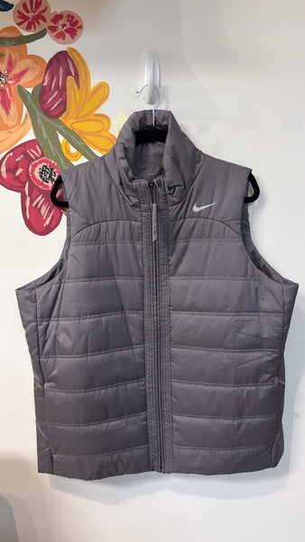 Nike Gray Zip Front Pocket Vest, XXL