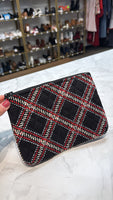 Vera Bradley Black Zippered Pouch, 9"x6.5"