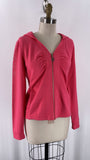 Christine Alexander Pink Hooded Cardigan, M
