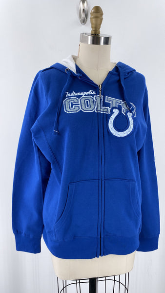 NFL Colts Hoodie Zip Front Pocket Jacket, XL