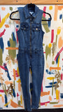 New York & Co 26" Inseam Denim Jumpsuit, XS