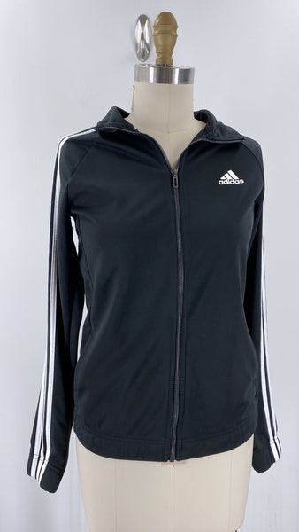 Adidas Black Zip Front Pocket Jacket, S