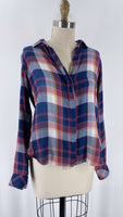 Cloth & Stone Plaid Button Front Top, XS