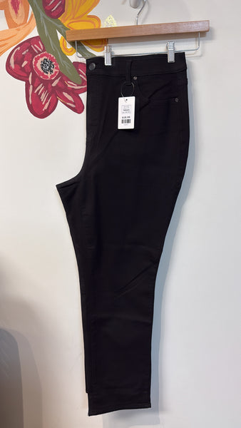 Talbots Black High Waist Straight Leg Jeans, 18W Petite