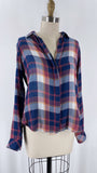 Cloth & Stone Plaid Button Front Top, XS