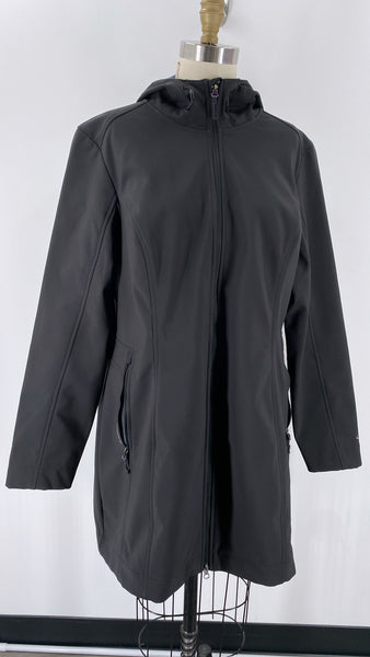 C9 Black Zip Front Hooded Pocket Jacket, XXL
