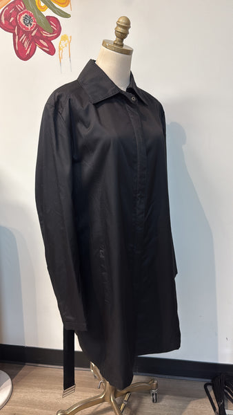 Eddie Bauer Black Belted Zip Front Jacket, XL