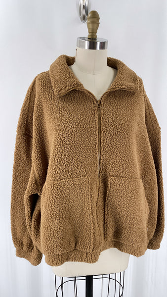 Old Navy Brown Zip Front Pocket Jacket, 2X