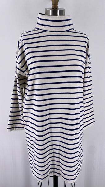 Vineyard Vines Ivory/Blue Stripe Dress, L