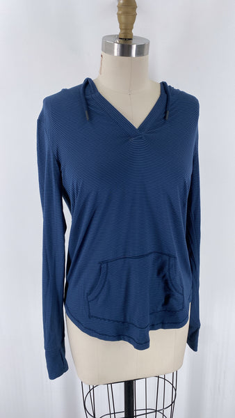We Wander Blue Hooded Top, S