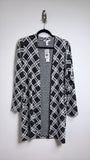 New White House Black Market Black Plaid Sweater, L