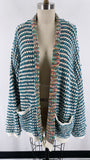 Net 153 Green Chenille Cardigan, 2X/3X