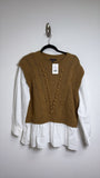 Skies Are Blue Brown Sweater, 1X