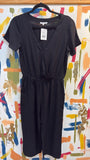 Rethm Black Cropped 20" Inseam Jumpsuit, S