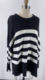 Sonoma Black Stripe Sweater, 2X
