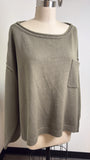 Pink Lily Green Sweater, L