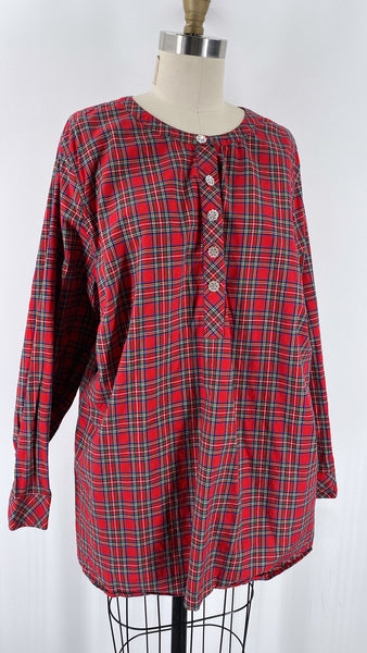 Talbots Red Tartan Top, 3X