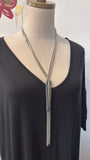 Stella & Dot Silver Necklace, 24"-26"
