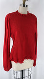 Venus Red Smocked Top, 2X