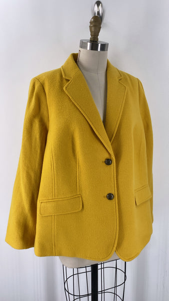 Talbots Yellow Blazer Jacket, 1X Petite