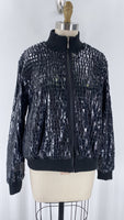 Peter Nygard Black Zip Front Jacket, 14