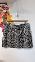 Vylette Snake Print Skirt, XL
