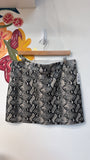 Vylette Snake Print Skirt, XL