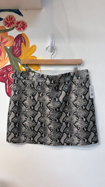 Vylette Snake Print Skirt, XL