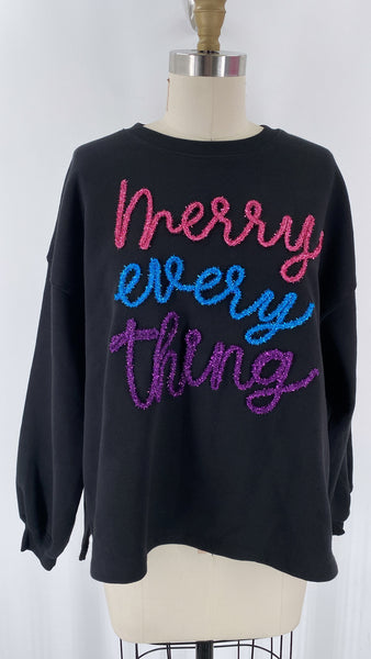 New State of Mine Christmas Black Sweatshirt, M