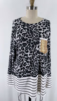 Cream n Sugar Animal Print Top, XL