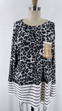 Cream n Sugar Animal Print Top, XL