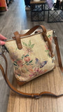 Brighton Briana Straw Tote Butterfly Crossbody Bag, 11"x10"