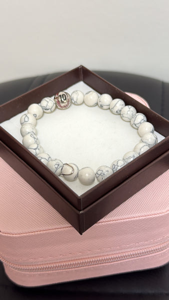 New Pictures on Gold #10 Stainless Steel Baseball Bead Stretch Bracelet
