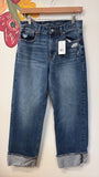 American Eagle Stovepipe Cuffed 28.5" Inseam Jeans, 2 Short