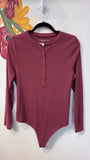 Abercrombie & Fitch Rib Knit Bodysuit, XL