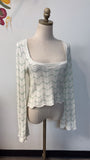 Pink Rose Ivory/Green Sweater, M