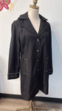 Chico's Black Removable Hood Jacket, M (no belt)
