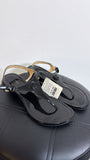 Michael Kors Black Patent Sandals, 7.5