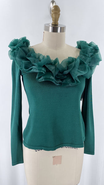 New Boston Proper Green Top, S