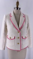 Talbots Ivory/Pink Jacket, 4 Petite