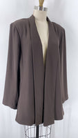 Calvin Klein Brown Blazer Open Front Jacket, 3X