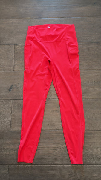 All in Motion Red Pocket Leggings, S