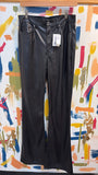 New Gap 70s Flare Faux Leather Black 36" Inseam Jeans, 10 Tall