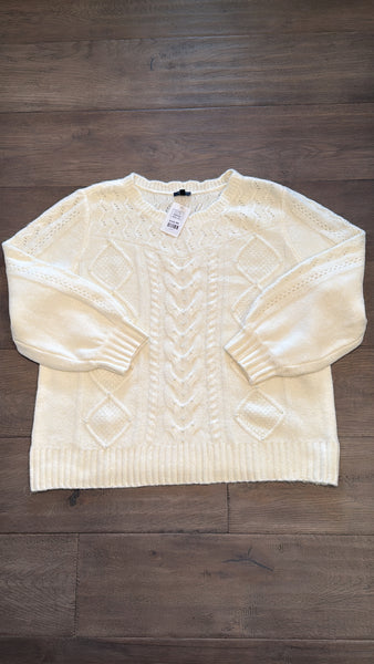 Talbots White Sweater, 2X