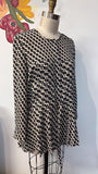 Maeve Anthropologie Black Print Top, XS