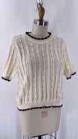 Ivory/White Cropped Sweater, XL