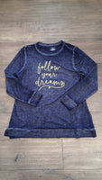 Lane Bryant Blue "Follow Your Dreams" Top, 14/16