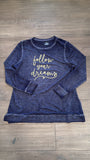 Lane Bryant Blue "Follow Your Dreams" Top, 14/16