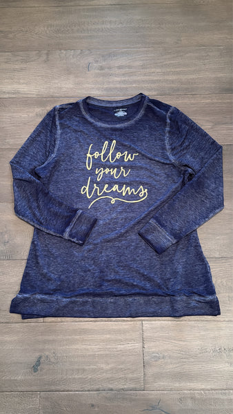 Lane Bryant Blue "Follow Your Dreams" Top, 14/16